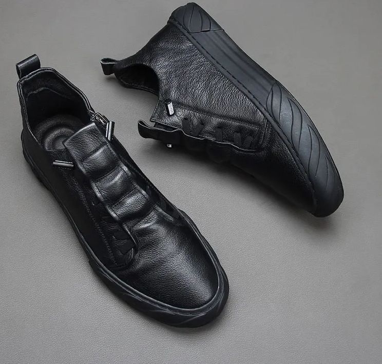 Luxury Italiano: Zapatillas de Cuero Reales