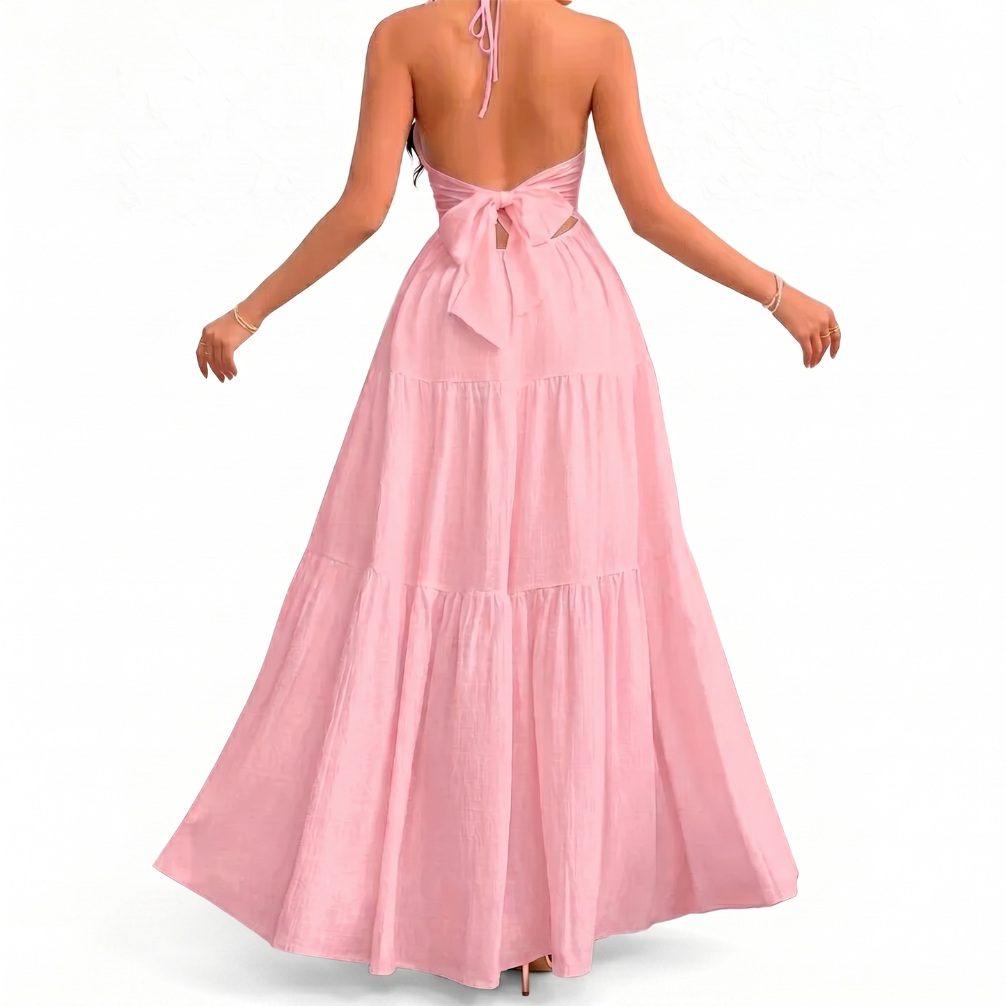 Vestido acampanado largo - Oasis